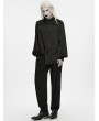 Punk Rave Black Gothic Gorgeous Lace Satin Shirt for Men