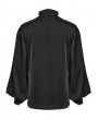 Punk Rave Black Gothic Gorgeous Lace Satin Shirt for Men