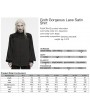 Punk Rave Black Gothic Gorgeous Lace Satin Shirt for Men