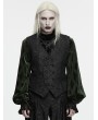 Punk Rave Black Gothic Vintage Embossed Minimalist Vest for Men
