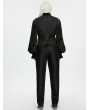 Punk Rave Black Gothic Vintage Embossed Minimalist Vest for Men