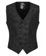 Punk Rave Black Gothic Vintage Embossed Minimalist Vest for Men