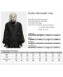 Punk Rave Black Gothic Vintage Embossed Minimalist Vest for Men