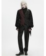 Punk Rave Black and Red Gothic Asymmetrical Tailcoat Vest for Men