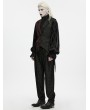 Punk Rave Black and Red Gothic Asymmetrical Tailcoat Vest for Men