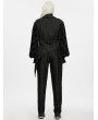 Punk Rave Black and Red Gothic Asymmetrical Tailcoat Vest for Men
