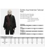 Punk Rave Black and Red Gothic Asymmetrical Tailcoat Vest for Men