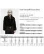 Punk Rave Black Gothic Velvet Pullover Ruffled Tie-Neck Shirt for Men