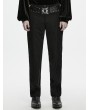 Punk Rave Black Gothic Dark Pattern Slim Pants for Men