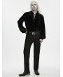 Punk Rave Black Gothic Dark Pattern Slim Pants for Men