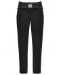 Punk Rave Black Gothic Dark Pattern Slim Pants for Men