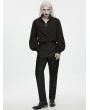 Punk Rave Black Gothic Ruins Era Lace-Up Lantern Sleeve Shirt for Men