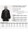 Punk Rave Black Gothic Dark Pattern Jacquard Asymmetrical Strap Vest for Men