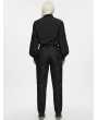 Punk Rave Black Gothic Retro Court Long Pants for Men