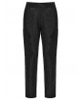 Punk Rave Black Gothic Retro Court Long Pants for Men