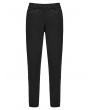 Punk Rave Black Dark Gothic Embossed Trimmed Trousers for Men