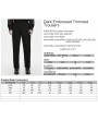 Punk Rave Black Dark Gothic Embossed Trimmed Trousers for Men