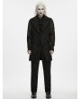 Punk Rave Black Gothic Jacquard Long Waistcoat for Men