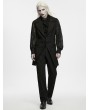Punk Rave Black Gothic Jacquard Long Waistcoat for Men