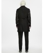 Punk Rave Black Gothic Jacquard Long Waistcoat for Men