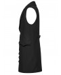 Punk Rave Black Gothic Jacquard Long Waistcoat for Men