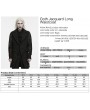 Punk Rave Black Gothic Jacquard Long Waistcoat for Men