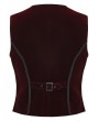 Punk Rave Red and Black Gothic Dark Pattern Waistcoat for Men