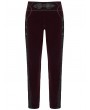 Punk Rave Red Gothic Dark Patterned Embroidered Pants for Men