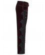 Punk Rave Red Gothic Dark Patterned Embroidered Pants for Men