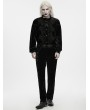 Punk Rave Black Gothic Dark Patterned Embroidered Pants for Men