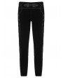 Punk Rave Black Gothic Dark Patterned Embroidered Pants for Men