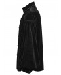 Punk Rave Black Gothic Velvet Embroidery Court Shirt for Men