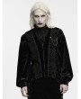 Punk Rave Black Gothic Dark Pattern Waistcoat for Men