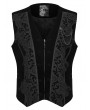 Punk Rave Black Gothic Dark Pattern Waistcoat for Men