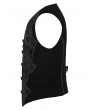Punk Rave Black Gothic Dark Pattern Waistcoat for Men