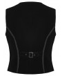 Punk Rave Black Gothic Dark Pattern Waistcoat for Men