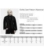 Punk Rave Black Gothic Dark Pattern Waistcoat for Men