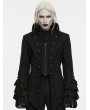 Punk Rave Black Gothic Medieval Lapel Jacket for Men