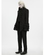 Punk Rave Black Gothic Medieval Lapel Jacket for Men