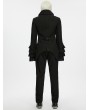 Punk Rave Black Gothic Medieval Lapel Jacket for Men