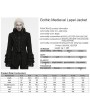 Punk Rave Black Gothic Medieval Lapel Jacket for Men