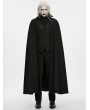 Punk Rave Black Gothic Duke Stand Collar Cloak for Men