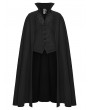 Punk Rave Black Gothic Duke Stand Collar Cloak for Men