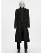 Punk Rave Black Gothic Vintage Long Jacket for Men