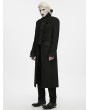 Punk Rave Black Gothic Vintage Long Jacket for Men