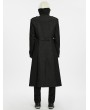 Punk Rave Black Gothic Vintage Long Jacket for Men