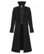 Punk Rave Black Gothic Vintage Long Jacket for Men