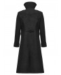 Punk Rave Black Gothic Vintage Long Jacket for Men