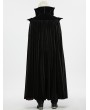 Punk Rave Black and Red Gothic Vampire Velvet Long Cloak for Men