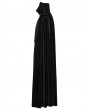 Punk Rave Black and Red Gothic Vampire Velvet Long Cloak for Men